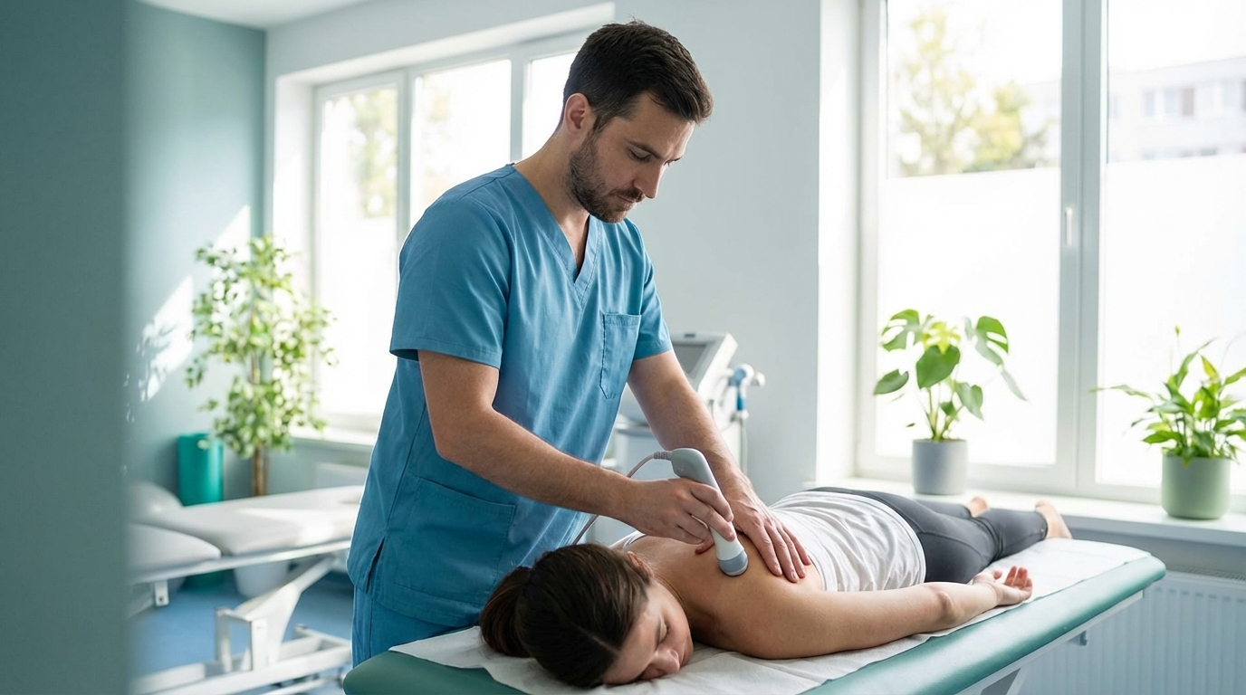 Modern physiotherapy clinic reception in Ranchi with professional staff