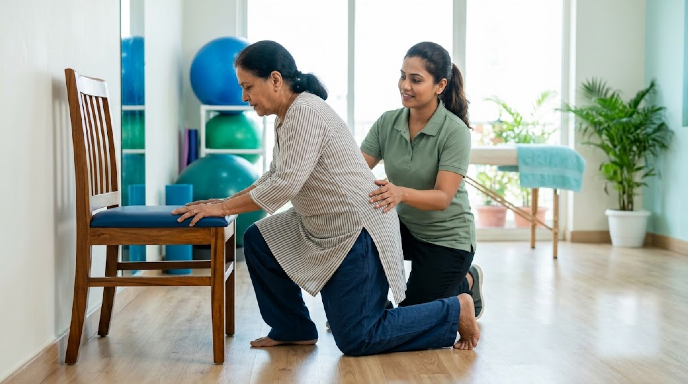 Getting Up from the Floor Safely: Physiotherapy Practice
