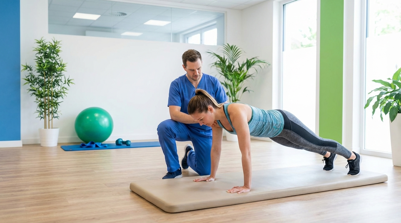Sports physiotherapist treating athlete at The RNB Clinic Ranchi